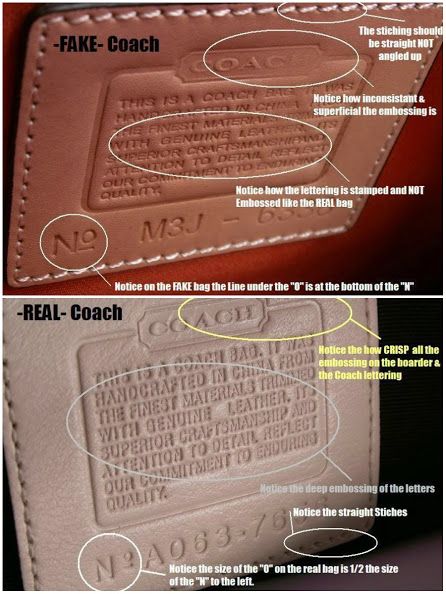 how to know real coach bag